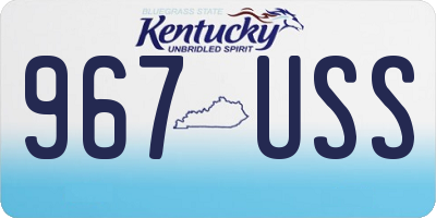 KY license plate 967USS