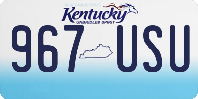 KY license plate 967USU