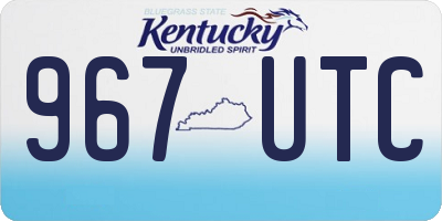 KY license plate 967UTC