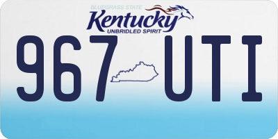 KY license plate 967UTI