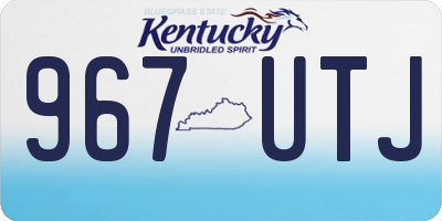 KY license plate 967UTJ