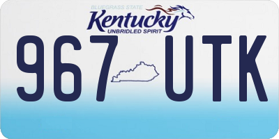 KY license plate 967UTK