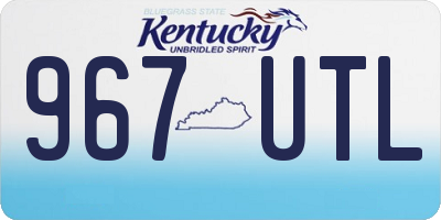 KY license plate 967UTL