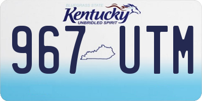 KY license plate 967UTM