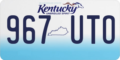 KY license plate 967UTO