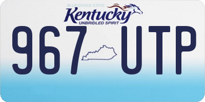 KY license plate 967UTP