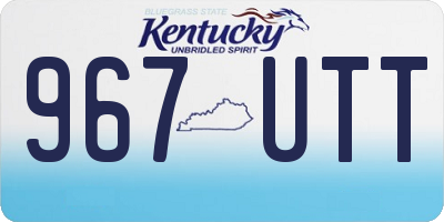 KY license plate 967UTT