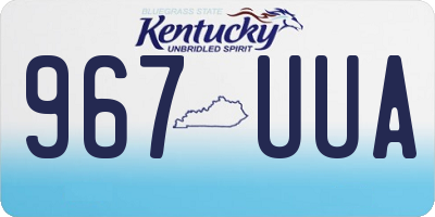 KY license plate 967UUA