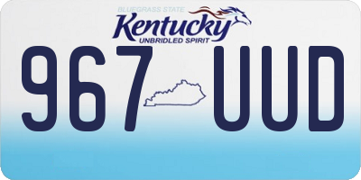 KY license plate 967UUD