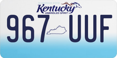 KY license plate 967UUF