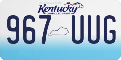 KY license plate 967UUG
