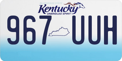 KY license plate 967UUH