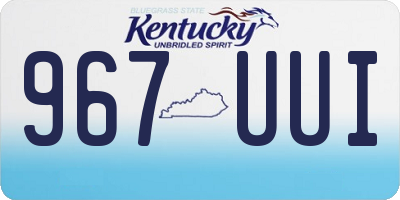 KY license plate 967UUI
