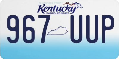 KY license plate 967UUP