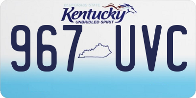 KY license plate 967UVC