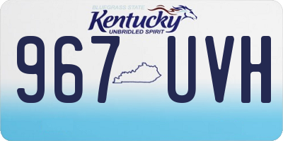 KY license plate 967UVH