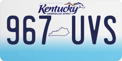 KY license plate 967UVS