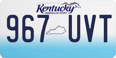 KY license plate 967UVT