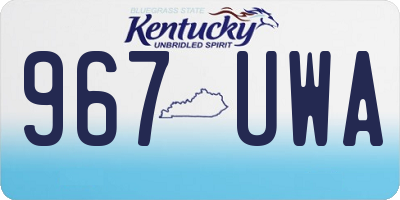 KY license plate 967UWA