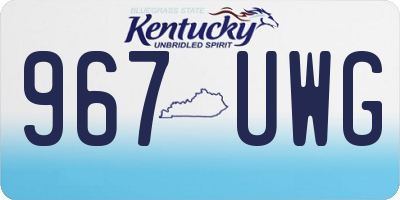 KY license plate 967UWG