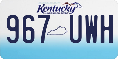 KY license plate 967UWH
