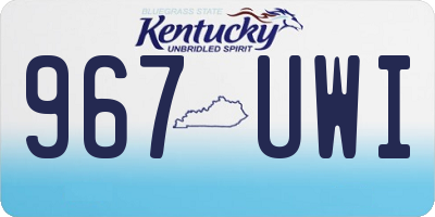KY license plate 967UWI