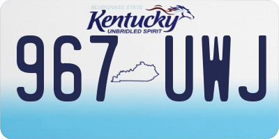 KY license plate 967UWJ