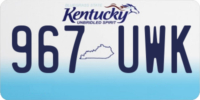 KY license plate 967UWK