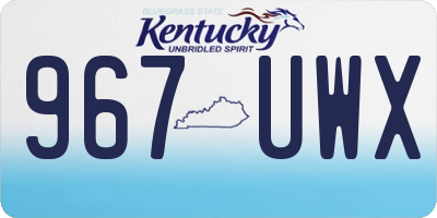 KY license plate 967UWX