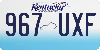 KY license plate 967UXF