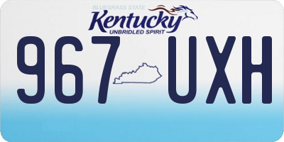 KY license plate 967UXH