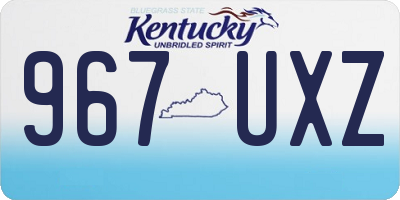 KY license plate 967UXZ