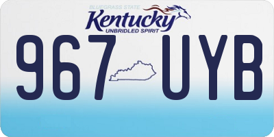 KY license plate 967UYB