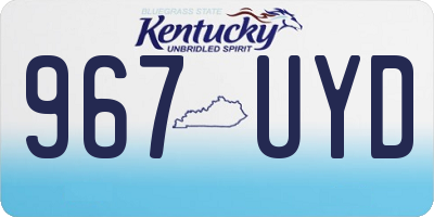 KY license plate 967UYD
