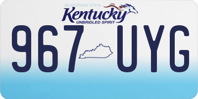 KY license plate 967UYG