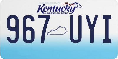KY license plate 967UYI