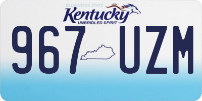 KY license plate 967UZM