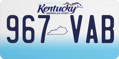 KY license plate 967VAB
