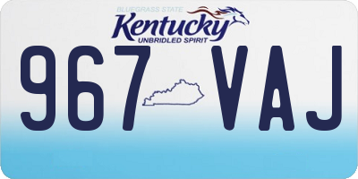 KY license plate 967VAJ