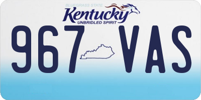 KY license plate 967VAS