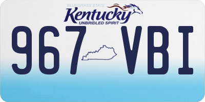 KY license plate 967VBI