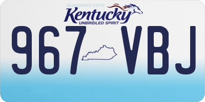 KY license plate 967VBJ