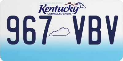 KY license plate 967VBV