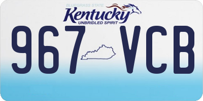 KY license plate 967VCB