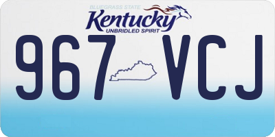 KY license plate 967VCJ