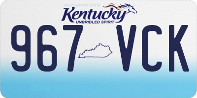 KY license plate 967VCK