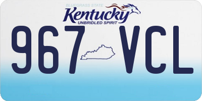 KY license plate 967VCL