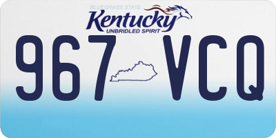 KY license plate 967VCQ