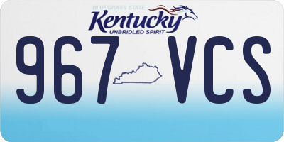 KY license plate 967VCS