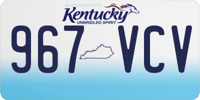 KY license plate 967VCV